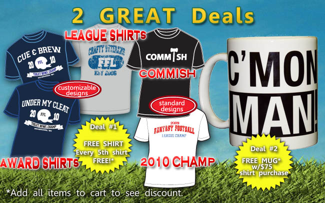 Personalized fantasy football t-shirts