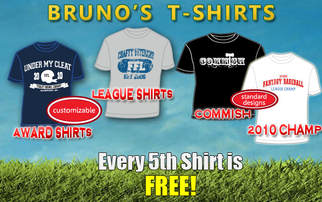Personalized fantasy football t-shirts