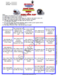 Super Bowl Commercial Bingo Card